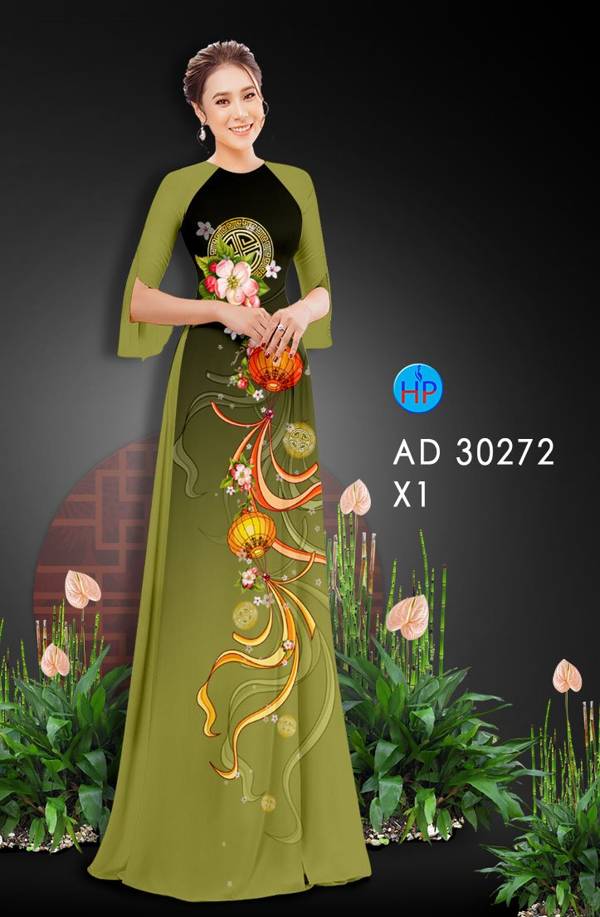 Vải Áo Dài Hoa In 3D AD 30272 37